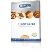 Ginger Extract Capsules 100mg providing 15mg Gingerols