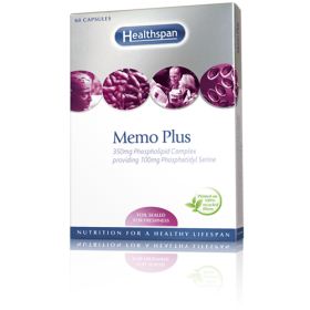 Memo Plus® Capsules - 350mg Phospholipid Complex providing 100mg Phosphatidyl Serine